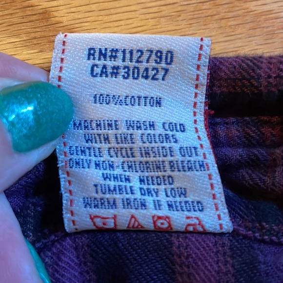 Purple and Black True Religion flannel western shirt - Picture 6 of 7